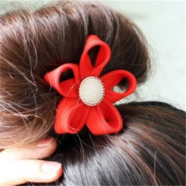 Резинки для волос эластичные в форме цветка сердца |