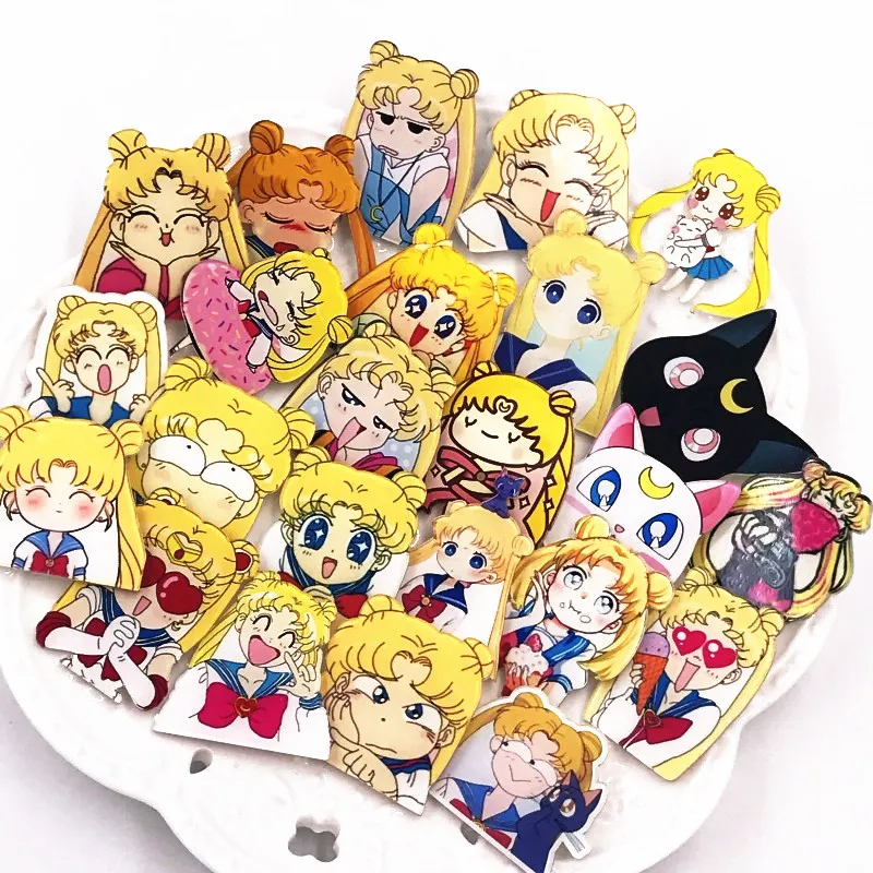 1 шт. Сейлор Мун солдат мультфильм Аниме Девушки Харадзюку значок сделай сам на