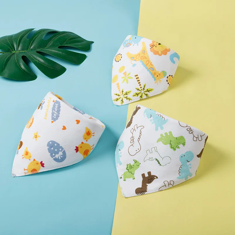 1Pc beb&eacute; baberos Bandana babero triangular ropa de dibujos animados Saliva toalla alimentaci&oacute;n de beb&eacute; Baberos suave y absorbente ni&ntilde;os Baberos de ni&ntilde;a regalo de la Ducha del beb&eacute;-2