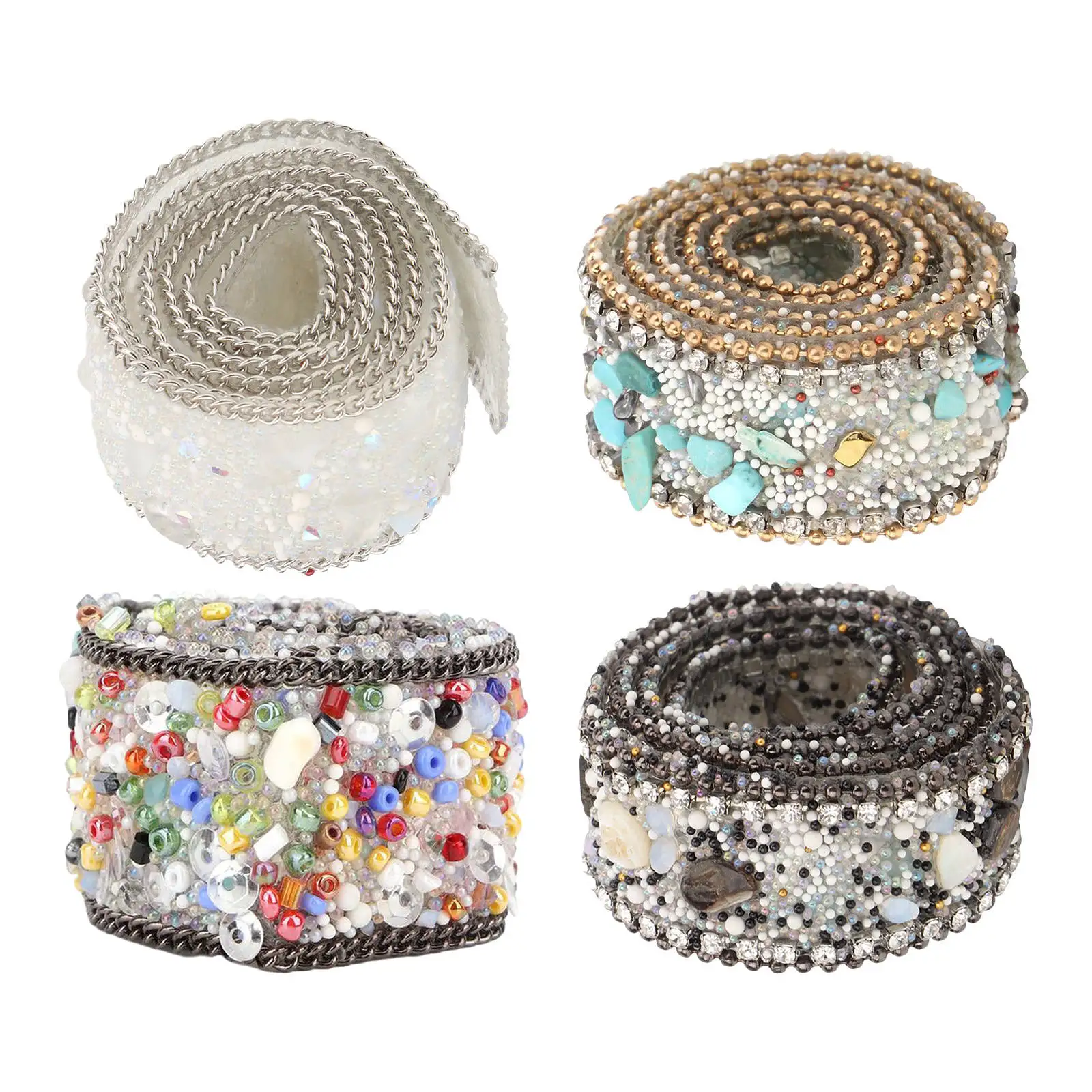 2 5 см красочные стразы гравий оболочка кружевная отделка для вязания Свадебная