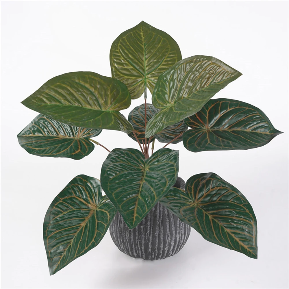 New Artificial plant Tropical Large Palm Tree Leaves Fake Plants For Home Party Valentine's Day Wedding Decoration