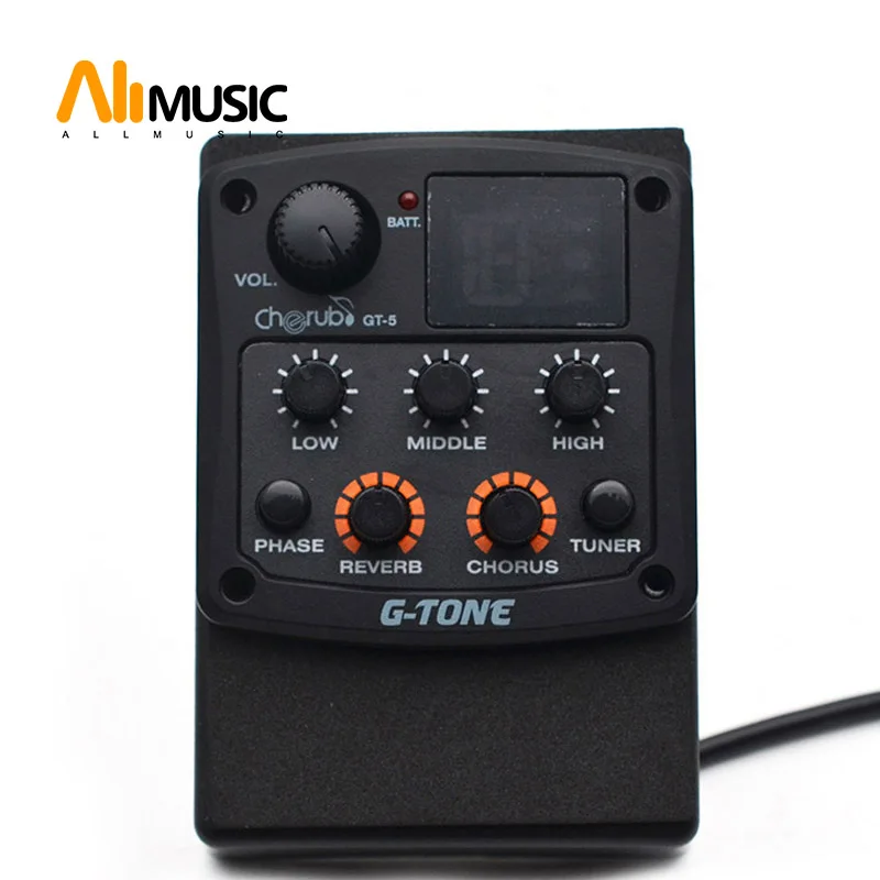 Cherub G Tone GT 5 Акустическая гитара Preamp Piezo Pickup 3 полосный эквалайзер встроенный