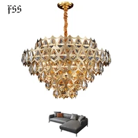 new luxury crystal round chandeliers for kitchen island living room chandelier lighting dining room led lighting hanging lamps