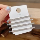 4 шт.компл. Стразы Шпилька Набор Женская модная челка слово папка боковой зажим для женщин Девушка блестящая заколка для волос ювелирные изделия аксессуары