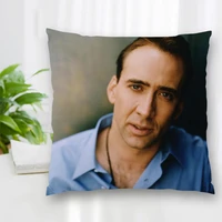 new custom nicolas cage celebrity square pillowcase zipper double sided decorative cushion cover living room bedroom multi size