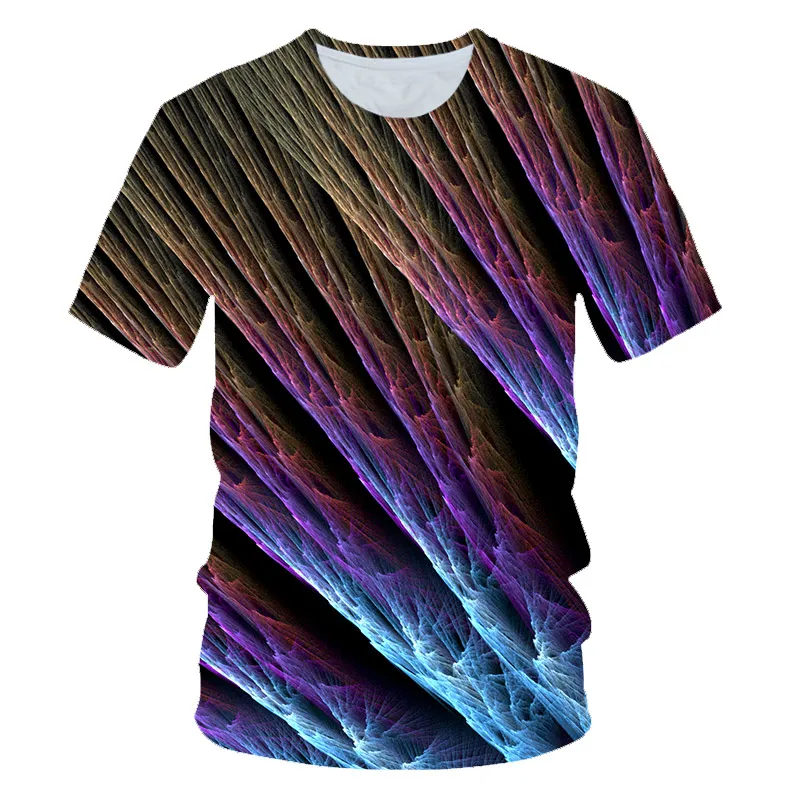 Летняя красочная крутая 3D футболка для мальчиков и девочек детская с принтом