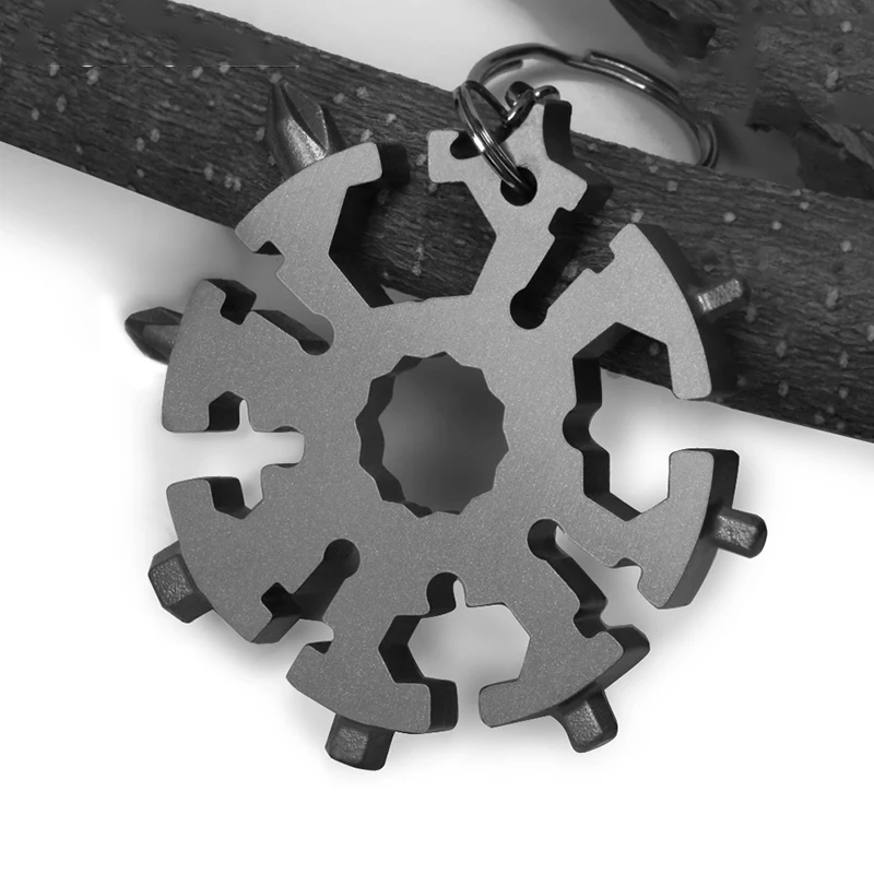 EDC Tool 18-in-1 Multipurpose Card Combination Compact Portable Outdoor Product Snowflake | Инструменты