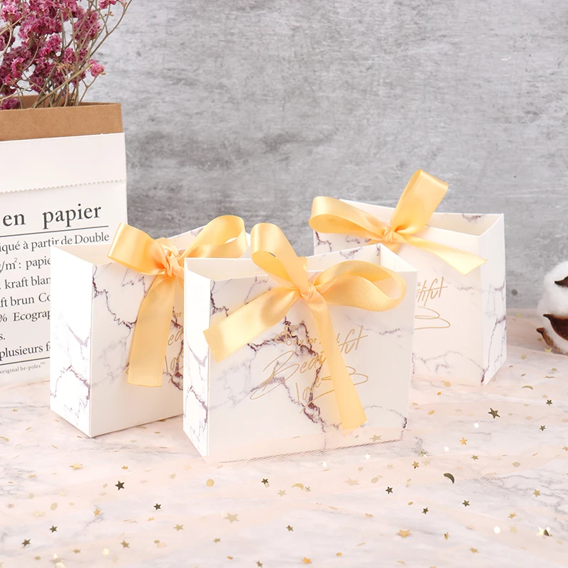 1 шт. креативный серый мраморный Подарочный пакет коробка для бумажных