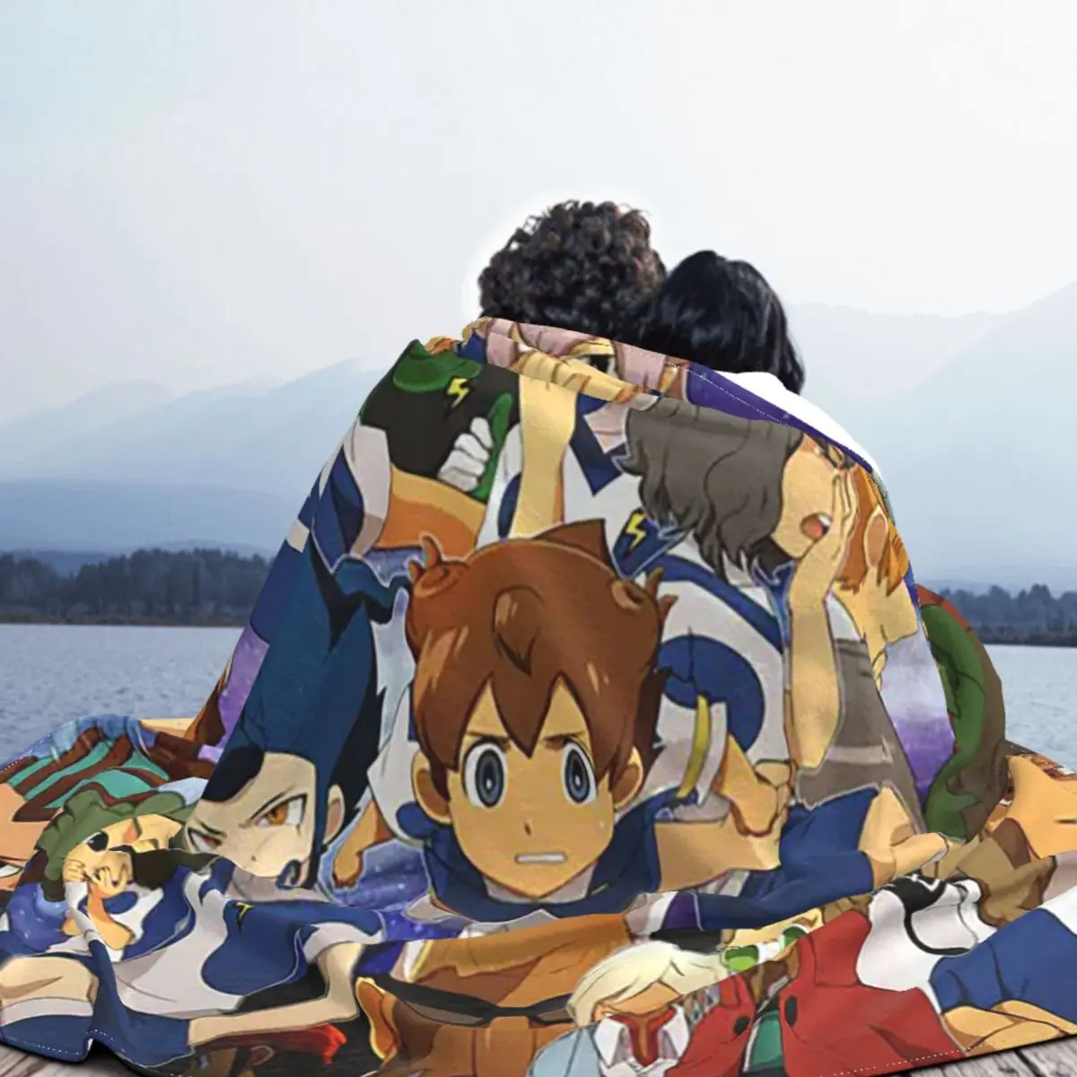 Одеяло Inazuma Eleven флисовое портативное супермягкое покрывало для постельного