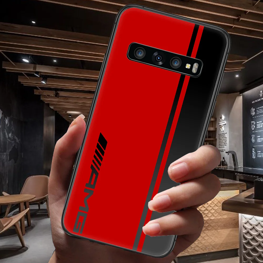 

Luxury and fashion car brand Phone Case For Samsung Galaxy Note S 8 9 10 20 Plus E Lite Uitra black Cover Tpu Back 3D Coque