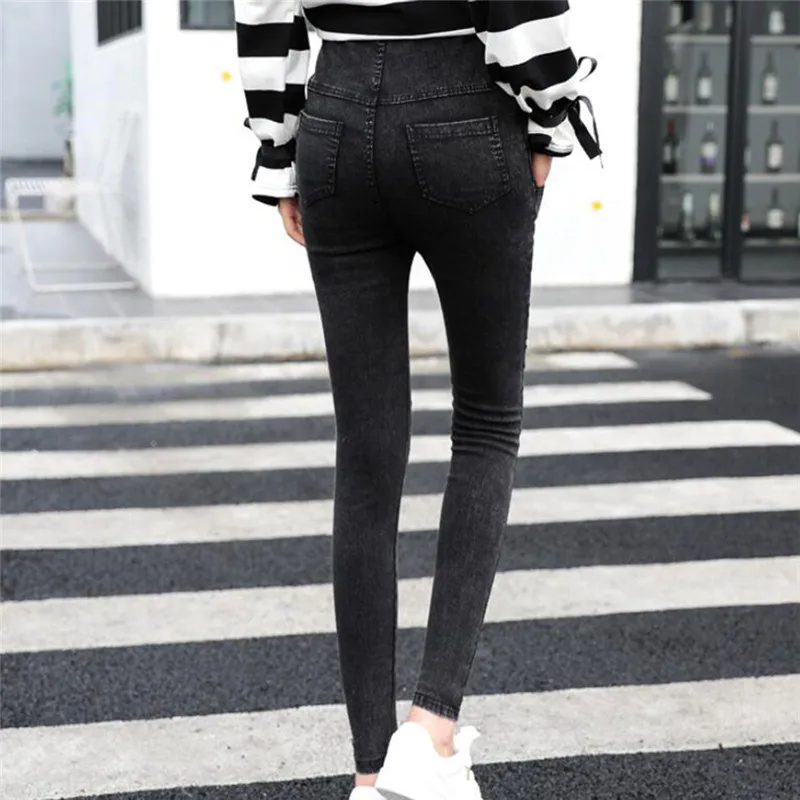 Осенне-зимние Колготки для беременных Обтягивающие брюки Джинсы Эластичные