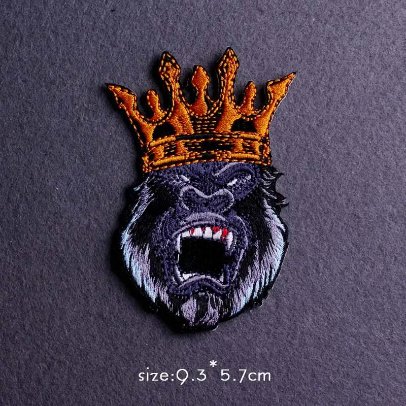 Детские нашивки для одежды с рисунком орангутана черепа мотоцикла военные