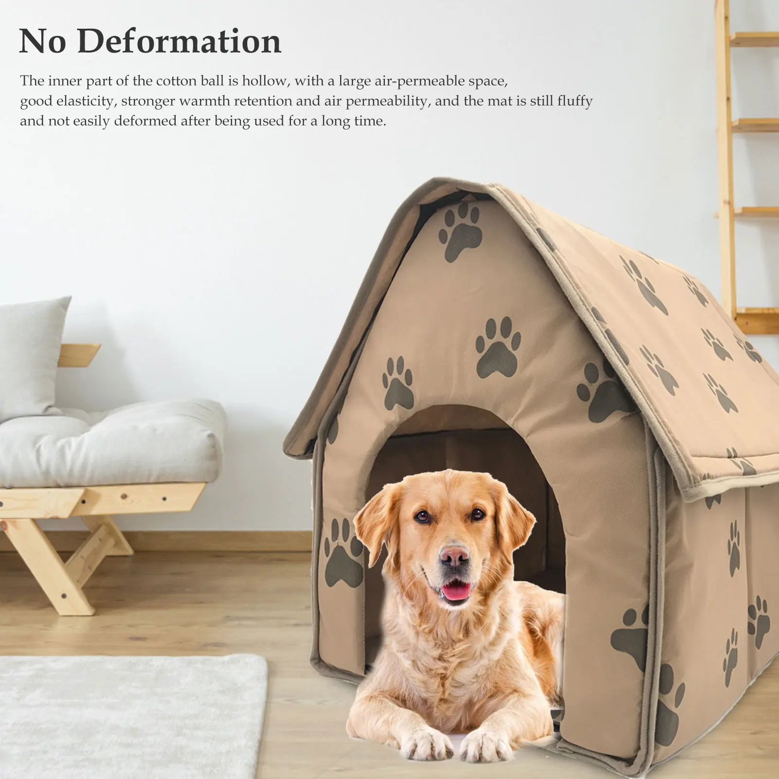 

Dog Bed Warm Cat House With Washable Mat Kitten Shelter Hut Puppies Kittens Rabbits Pets For Houses Porches Balconies Corridors