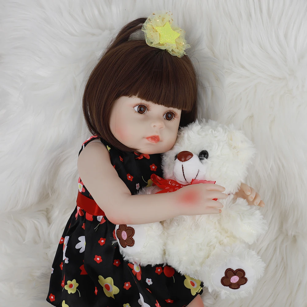 Горячая продажа 18 дюймов Bebe Reborn Baby Doll полностью силиконовая Реалистичная модная