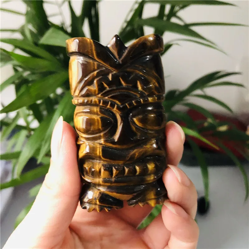 Натуральный тигровый глаз Кристалл резьба украшение офиса фэн шуй креативный