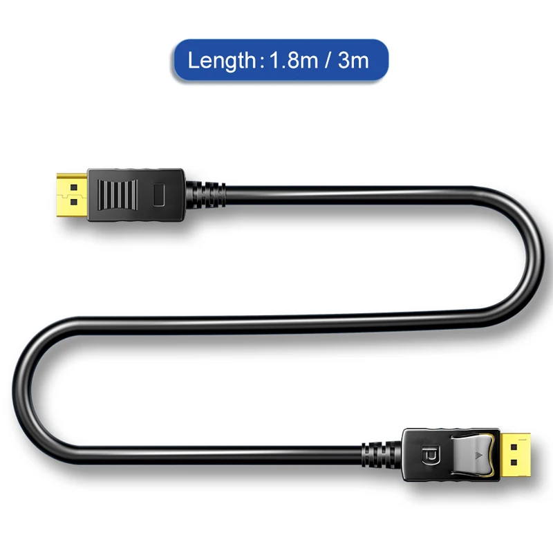 Кабель SAMZHE Displayport 1080P HD DP кабель переходник Male 1 8 м для ПК ноутбука проектора|displayport