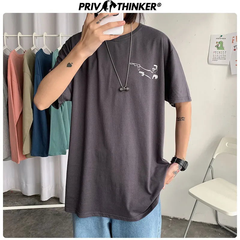 Футболка Privathinker женская летняя уличный сверхразмерный топ с принтом 2020 | Женская