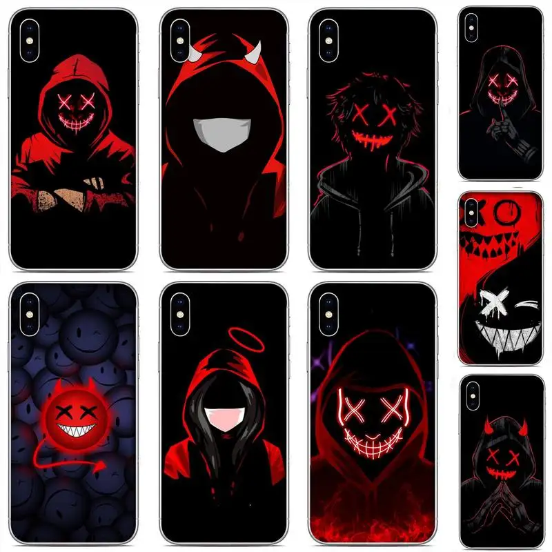 

Devil Bad Boy Anime Phone Case For Clear-Iphone 5 5s se 6 6s 7 8 11 12 X Xs Xr Pro Plus Max Mini Cover