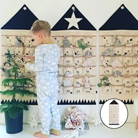 advent calendar to fill large wall hanging with pockets fillable diy for decoration hanging ornaments for door wall