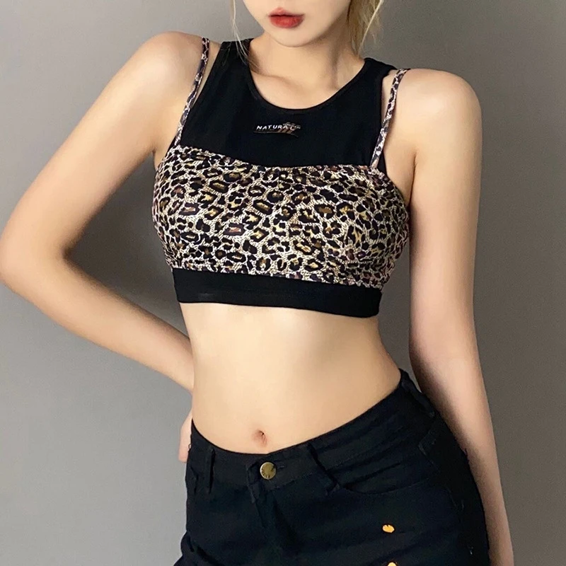 

Женская новая майка с леопардовым рисунком цвет хаки