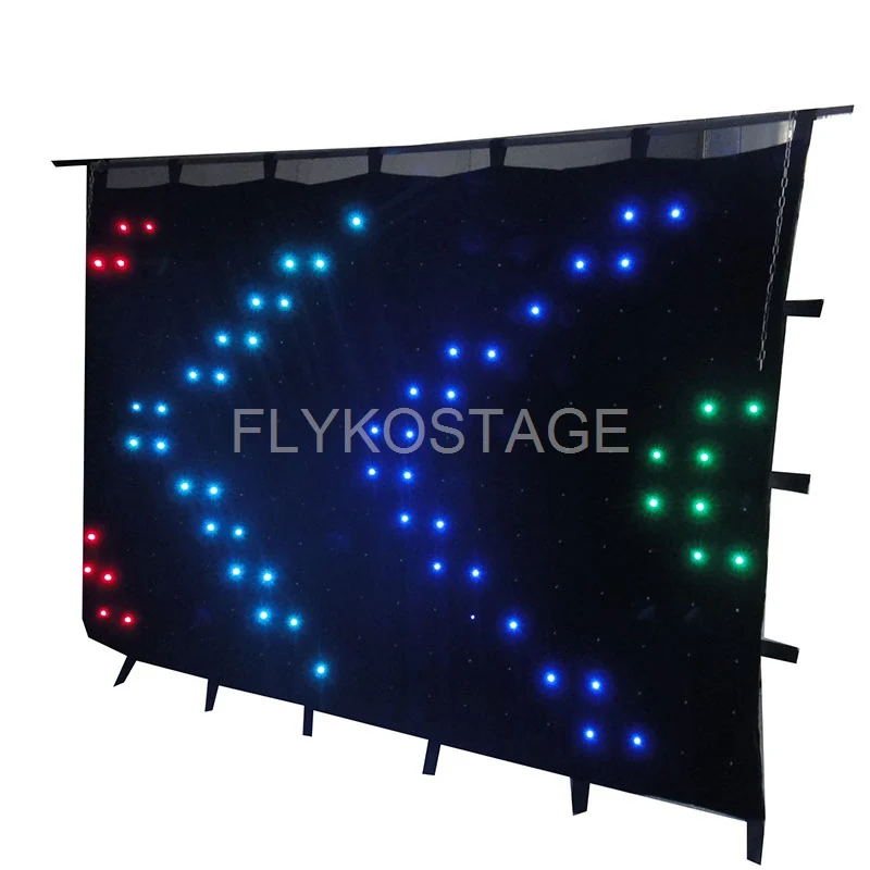 

Бесплатная доставка, 3 м * 3 м, 7 футов, высокая на 10 футов, ширина, светодиодная видеозанавеска, гибкая светодиодная видеоткань, мягкая светодиодная зрение, P150 мм для свадебной вечеринки