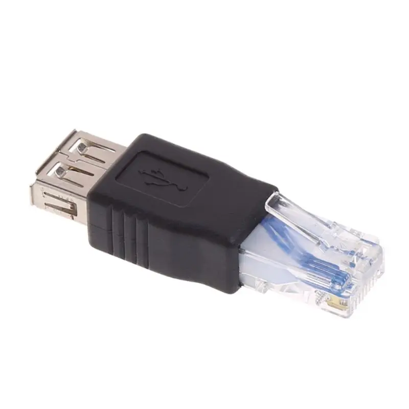 2019 Professional 2pcs/set Network Adapters RJ45 To USB Female Ethernet Converter Plug Connector |