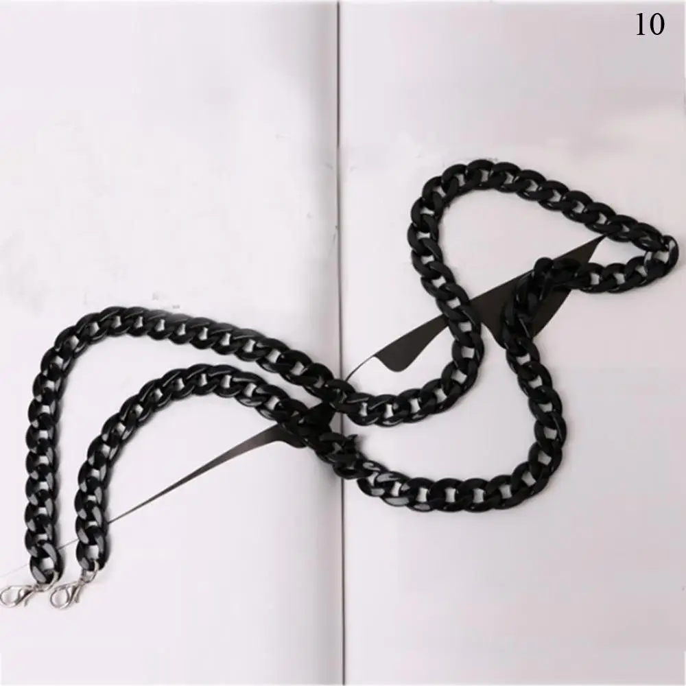 Thin Black 1 шт. 30 см/41 см Акриловая смола сумка ремень для сумки через плечо рыбья кость сумка цепь ремень съемные ремни ручка сумка аксессуары - Color: Thin Black