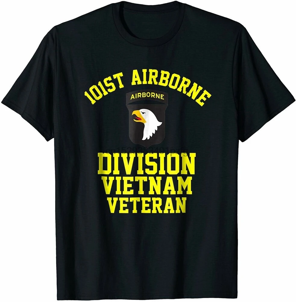 101st Airborne Division Vietnam Veteran Рубашка Забавный Черный винтажный подарок для мужчин и