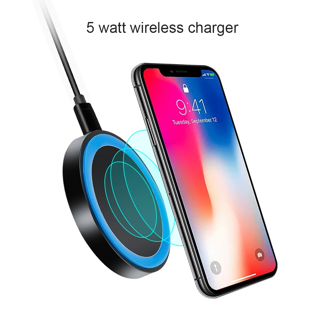 

5W Fast Wireless Charger For iPhone X/XR/ 8 Plus Qi Quick Charging Pad For Samsung Galaxy S9/S9 Plus/S8 S7 /Note 8 7 5