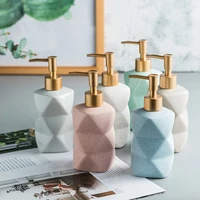 nordic color glaze ceramic hand sanitizer bottled shower gel shampoo lotion press bottle home decor bathroom accessories 380ml