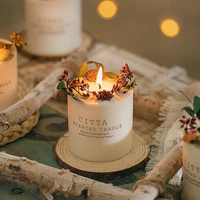 creative soy wax with wood stand romantic aromatherapy candles pillar candles for christmas wedding party home decoration gift