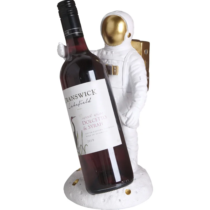 

Nordic Astronaut Wine Rack Ornaments Desktop Vertical Creative Wine Rack Astronaut Wine Cabinet Home Living Room Decorations
