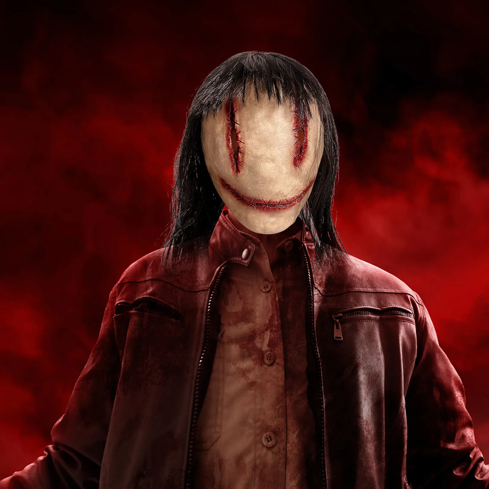 Маска на Хэллоуин безликая страшная маска всю голову женская для косплея