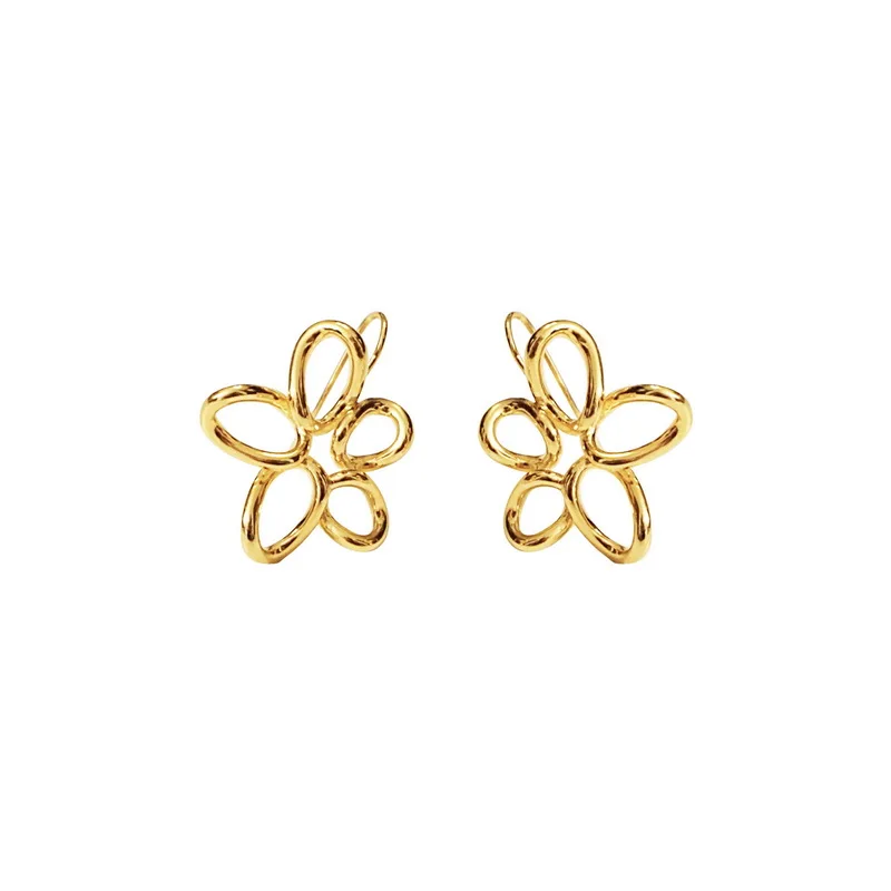 

Новая Модная креативная шик, молодёжный дизайн выдалбливают серьги-гвоздики в виде цветка; Вечерние, праздничная бижутерия, Повседневная Б...