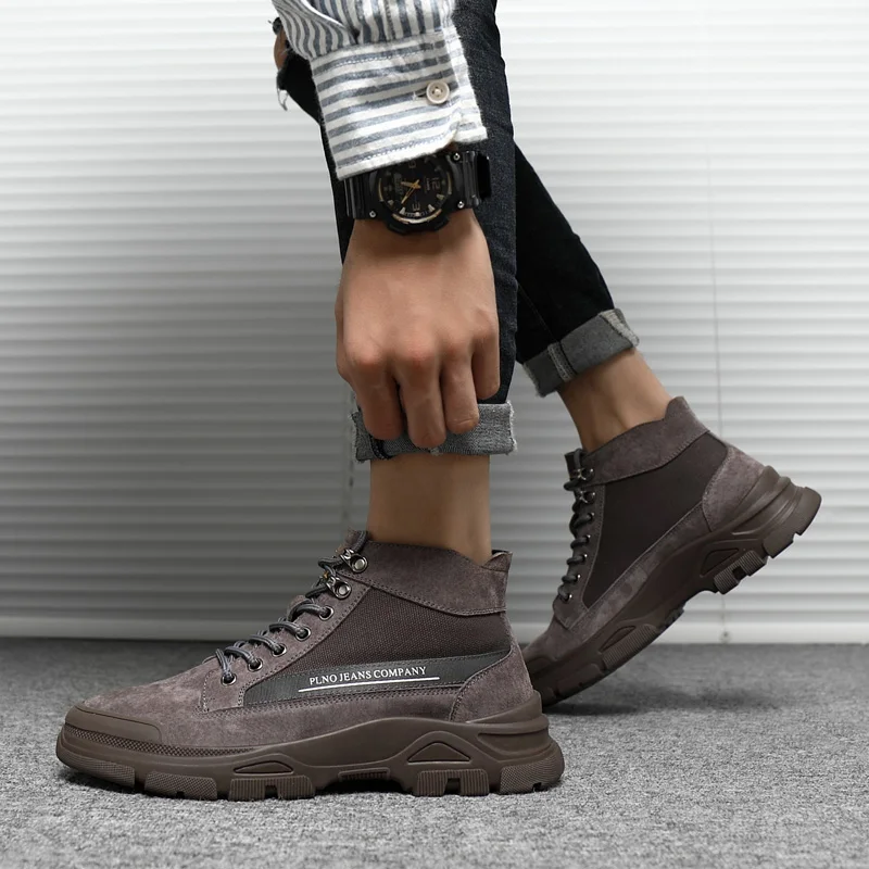 

Chelsea Boots Men's Boots Dress Men Ankle For Platform Leather Black Zapatos Hombre Casual Cuero Summer Motorcycle