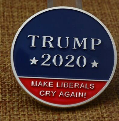 Трамп 2020 Серебряная Памятная монета заставляет либергистов плакать снова