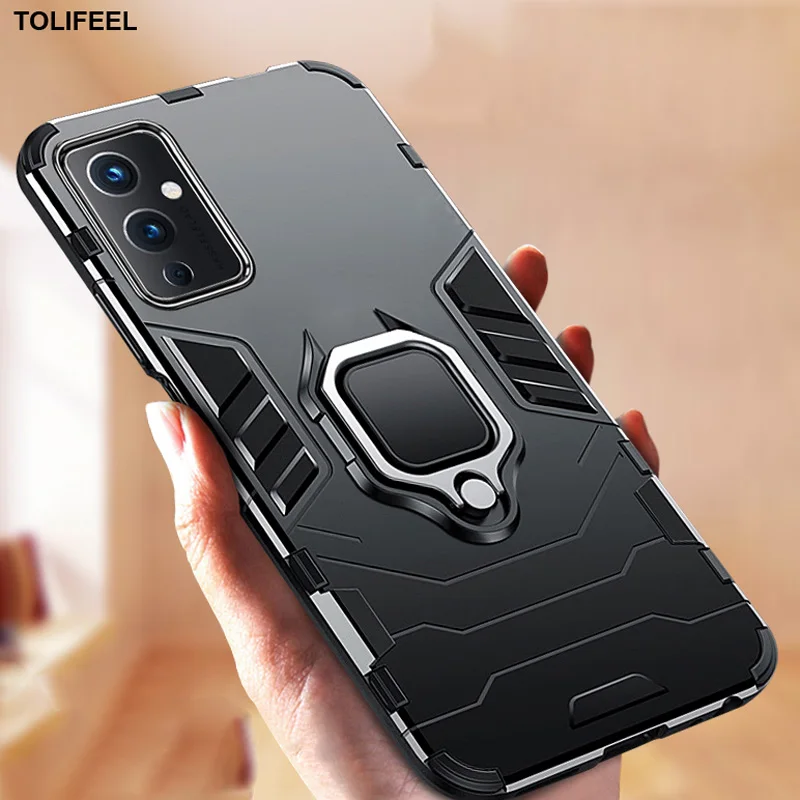 

Противоударный армированный чехол для Oneplus Nord 2 N200 5G CE 2, чехол с подставкой, Магнитная задняя крышка для телефона Oneplus 9R 9 Pro