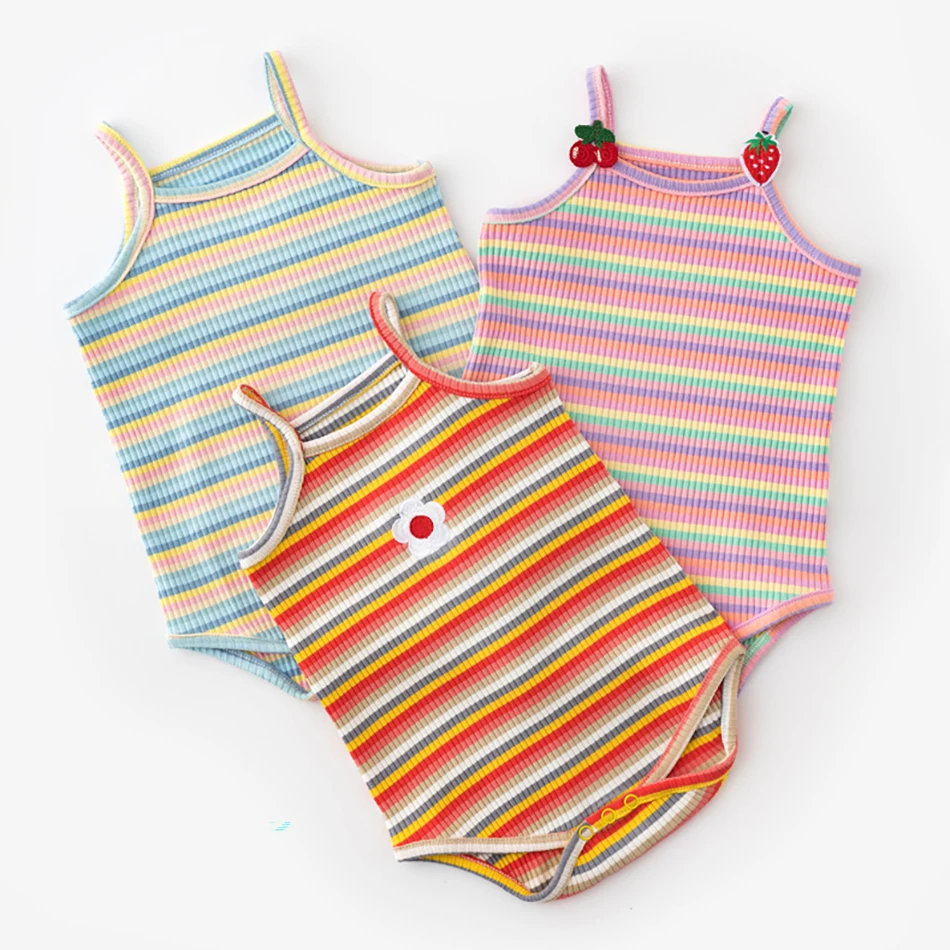 

Summer Newborn Infant Romper Cotton Sleeveless Baby Boys Girls Romper Onepiece Fashion Baby Clothing 0-24 Month