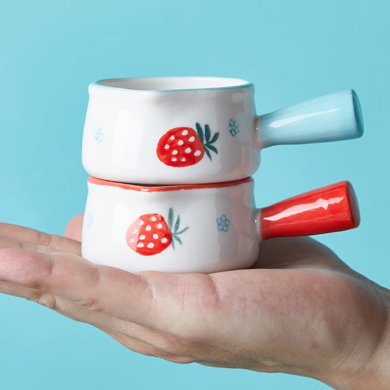 Керамическая мини чашка для молока с ручкой японские кувшины кофе сахар молоко