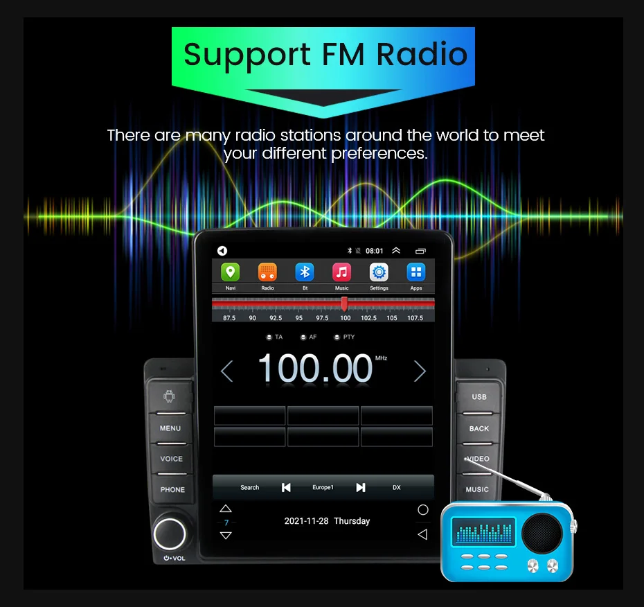 9 5 дюймов Tesla стиль экран Android Автомобильный мультимедийный плеер для Toyota BB 2 QNC20