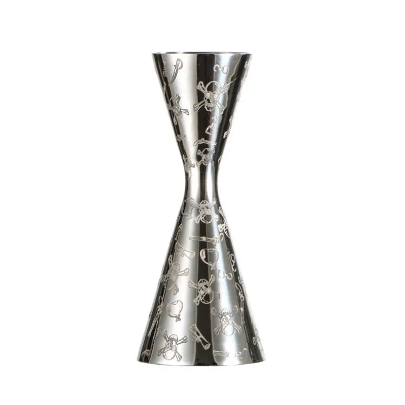 304 нержавеющая сталь креативный череп шаблон прямой край унция чашки мерный