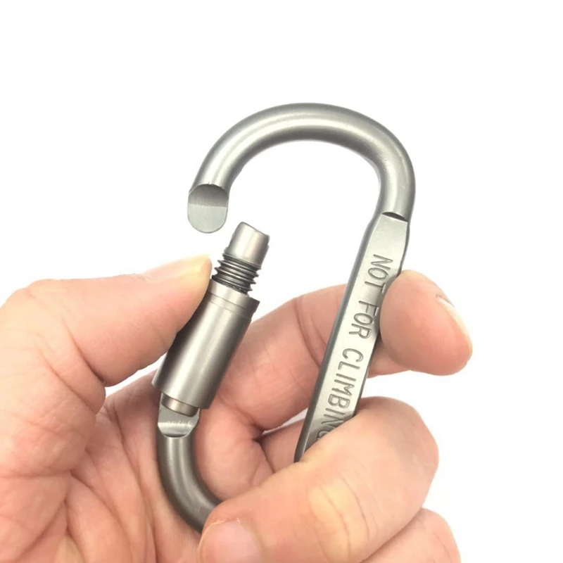 

10 Pcs Aluminum Alloy D-Ring Locking Carabiner Light But Strong