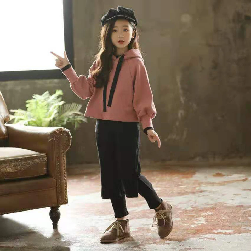 Повседневный Спортивный костюм для девочек на весну осень комплект детской