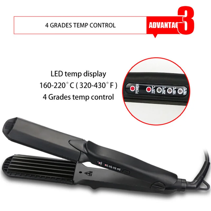 2 в 1 Профессиональный Выпрямитель для волос щипцы завивки отрицательные ионы