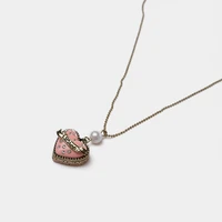 amorita boutique lovely pink heart pendant necklace