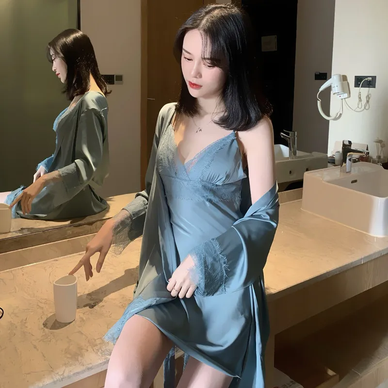 Женский пижамный комплект атласная пижама шелковые пижамы 4 шт. женские