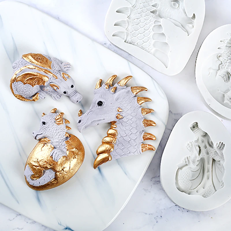 1 шт. пасхальное яйцо динозавра силиконовая форма помадки дракон для жевательной