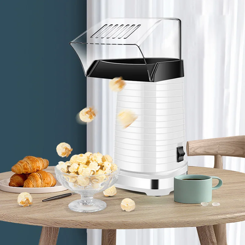 

220V EU Electric Corn Popcorn Maker Household Automatic Mini Hot Air Popcorn Making Machine DIY Corn Popper Children Gift