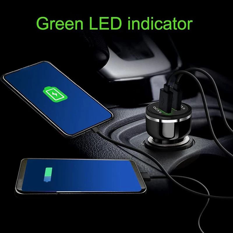 Автомобильное зарядное устройство быстрая зарядка 3 0 48 Вт 6A Dual QC3.0 USB быстрое