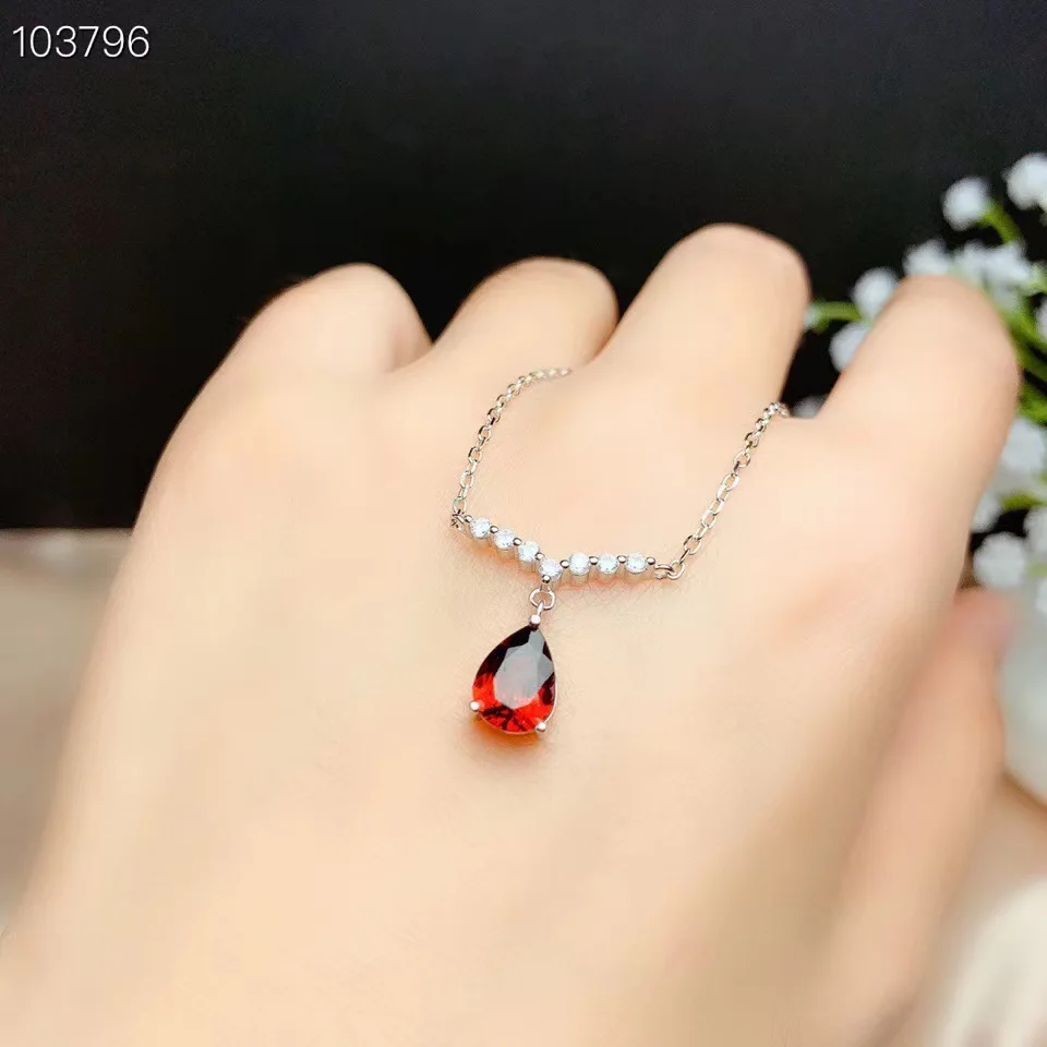 Лучший подарок для любимой жены подвеска с гранатом ожерелье из натурального